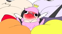 anthro big_breasts breasts crying_with_eyes_open gigantic_breasts huge_breasts large_breasts massive_breasts scared scared_face small_female squashed squishing theycallhimcake torture trapped