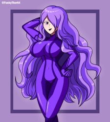 alternate_costume breasts camilla_(fire_emblem) company_connection cosplay crossover female female_only fire_emblem fire_emblem_fates funkythor64 looking_at_viewer metroid nintendo open_mouth samus_aran_(cosplay) solo zero_suit zero_suit_samus_(cosplay)