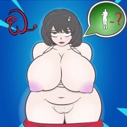 belly big_breasts breasts breasts_out breasts_outside brown_eyes chubby chubby_female erected_nipples evie_(fortnite) fortnite fortnite:_battle_royale ghagalaz huge_breasts nipples partially_clothed red_lipstick tight_clothing vagina wide_hips yoga_pants