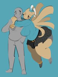 anthro anthrofied big_penis blush breasts clothed clothing cute duo female nintendo pokemon pokemon_(species) saintsucrose shedinja tagme