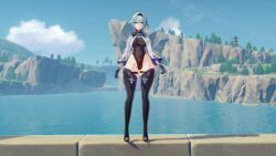 1girls 3d animated ass belly big_ass big_breasts big_butt blue_hair breasts cameltoe child_bearing_hips eula_(genshin_impact) female female_only game_mod genshin_impact gloves high_heels leotard mod short_hair skexce sound thick_ass thick_thighs video video_games wide_hips