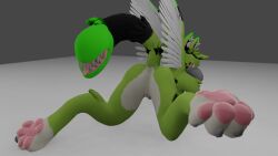 1:1 2022 3d_(artwork) 4_toes absurd_res andromorph anthro avian bent_over cuntboy digital_media_(artwork) drafy drafy(artist) feet fur genitals green_body gryphon hair hi_res humanoid hybrid intersex looking_at_viewer looking_back male mammal multicolored_body multicolored_eyes mythological_avian mythology paws presenting presenting_pussy pussy rainbow_eyes raised_leg simple_background solo spreading tail_mouth toes unusual_anatomy unusual_tail