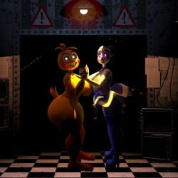 2girls 3d 3d_(artwork) 3d_model animatronic ballora ballora_(fnafsl) ballora_(spiderjunior10) big_ass big_breasts five_nights_at_freddy's five_nights_at_freddy's:_sister_location five_nights_at_freddy's_2 fnaf holding_hands looking_at_viewer robot_girl scottgames seductive sister_location spiderjunior10 thick_thighs toy_chica_(fnaf) toy_chica_(love_taste)