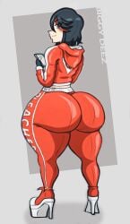 1girls asian asian_female ass big_ass big_butt biggy_deez black_hair bleached bleached_clothing blue_eyes bottom_heavy bubble_ass bubble_butt clothed clothed_female fat_ass female female_focus female_only heels high_heels hoodie huge_ass huge_butt huge_thighs kill_la_kill light-skinned_female light_skin massive_ass matoi_ryuuko phone platform_heels queen_of_hearts round_ass smile solo straight_hair sweatpants thick_ass thick_thighs two_tone_hair wide_hips