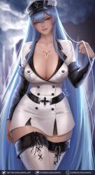 1girls 2020s 2022 absolute_territory akame_ga_kill! alone artist_signature ass bangs belt big_ass big_breasts big_butt blue_eyes blue_hair breasts bubble_butt busty butt cleavage cleavage_cutout clothed clothing cute esdeath_(akame_ga_kill!) female female_focus female_only gumroad_username hartman_hips hat hips hourglass_figure huge_breasts large_breasts long_hair luminyu military military_uniform open_clothes open_clothing open_jacket open_shirt patreon_username pinup smile smiling solo solo_female solo_focus tall tall_female tall_girl taller_female taller_girl tattoo thick_thighs thighs thunder_thighs thunderthighs twitter_username very_long_hair villain walking wide_hips