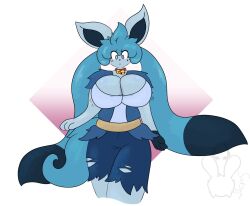 big_breasts breasts eeveelution glaceon notmrsatsuma pokémon_(species) pokemon pokemon_(species) tagme