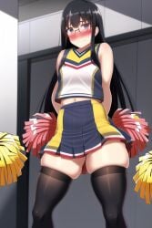 1girls ai_generated black_hair cheerleader glasses nai_diffusion parahumans stable_diffusion taylor_hebert wide_hips wildbow