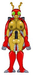 1futa animated digimon futanari pixel_art tentomon transparent_background unnoticeableperson