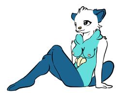 anthro breasts color crossed_legs female female_only nipples nude oshawott pokemon pokemon_(species) ratbutts side_view sitting solo tagme