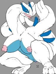 anthro breasts color female female_only front_view lugia nipples nude pokemon pokemon_(species) solo tagme vulva zabraxas