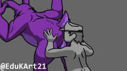 anal animated ass ass_up balls belly bonnie_(fnaf) crouching duo ears_down edukart21 five_nights_at_freddy's fur genitals grey_background grey_body guard hand_on_butt human lagomorph leaning leaning_forward leaning_on_wall leporid male male/male male_only mammal muscular oral pivoted_ears purple_body purple_fur rabbit rimming scottgames sex simple_background spread_butt spread_legs spreading sucking video_games