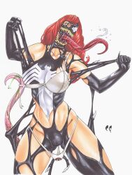 1girls chris_foulkes curvaceous curvy curvy_female curvy_figure female female_only hourglass_figure light-skinned_female light_skin marvel marvel_comics mary_jane_watson red_hair solo solo_female spider-man_(series) straight_hair symbiote tagme venom venom_(marvel) voluptuous voluptuous_female