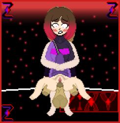 1girls 2d 2futas anal anal_sex bete_noire chara disembodied_hand disembodied_penis female frisk futanari glitchtale light-skinned_female light-skinned_futanari light_skin pixel_art self_upload sex undertale undertale_(series) undertale_au z!betty zixy