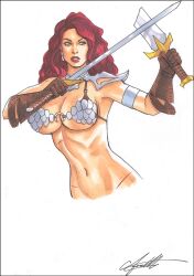 1girls chris_foulkes curvaceous curvy curvy_female curvy_figure female female female female_only hourglass_figure light-skinned_female light_skin red_hair red_sonja red_sonja_(comics) solo solo_female tagme voluptuous voluptuous_female