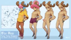 anthro antlers balls bottomwear brown-body brown_body brown_fur brown_hair capreoline cervid clothed clothing erection femboy flaccid footwear fully_clothed fur genitals hair hand_on_hip hat headgear headwear hoodie horn humanoid_genitalia humanoid_penis hung_trap looking_at_viewer male male_only mammal model_sheet mycrys nude one_piece pants penis red_eyes reindeer shoes smile solo tongue tongue_out tony_tony_chopper tony_tony_chopper_(horn_point_form) topwear trap underwear