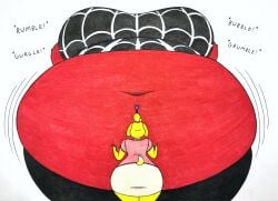 2021 2d 2girls animal_crossing anthro big_ass cherry_(animal_crossing) comic female female_only full_body_inflation inflation isabelle_(animal_crossing) lj_caffie nintendo office_lady sequence