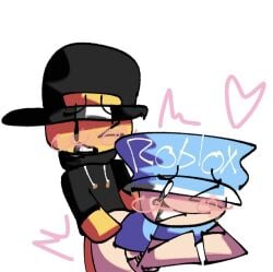 2boys anal blushing bobo_(hdc) clothed_sex evade gay hearts jard pleasured roblox roblox_game robloxian shaking source_request tagme tagme_(artist) visor_cap