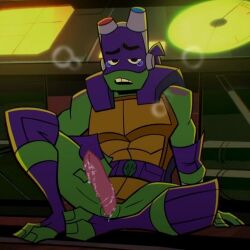 1boy cum dacryphilia donatello donatello_(tmnt) heavy_breathing masturbation monster_cock precum rise_of_the_teenage_mutant_ninja_turtles solo_focus solo_male steaming steaming_breath tears teenage_mutant_ninja_turtles tmnt