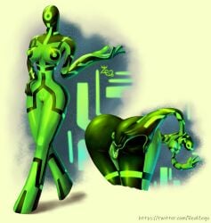 1_eye 1girls alien alien_girl anthro anus ass ben_10 big_ass big_butt black_body breasts butt fellatio female galvanic_mechamorph green_anus green_body green_nipples green_pussy green_skin medium_breasts nipples pussy realzego smooth_skin solo solo_female spread_pussy spreading_pussy vagina wide_hips