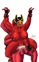 1boy 1girls 4_arms 4_eyes alien alien_girl anthro ben_10 ben_10_omniverse big_breasts black_lipstick breast_grab breasts busty completely_naked completely_nude completely_nude_female creampie cum cum_in_pussy cum_inside fourarms grabbing_breasts huge_breasts looma_red_wind multi_arm multi_eye multi_limb naked nethblecder nipples nude nude_female orange_eyes penetration penis pussy red_nipples red_skin saliva sex simple_background smooth_skin tetramand unseen_male_face vagina vaginal vaginal_penetration vaginal_sex white_background