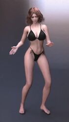 1girls 3d animated barefoot bikini clothing dancing elden_ring feet female female_only fromsoftware hephaestussd human maid_bikini melina_(elden_ring) no_sound one_eye_closed pale_skin swimwear video