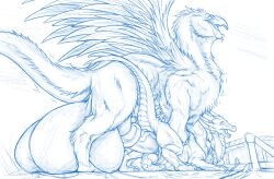 absurd_res anal anal_sex avian balls beak big_balls big_penis claws dragon duo feral feral_on_feral feral_penetrated feral_penetrating feral_penetrating_feral genitals gryphon hi_res horn huge_balls huge_cock hyper hyper_balls hyper_genitalia interspecies knot male male/male male_penetrated male_penetrating male_penetrating_male medial_ring monochrome mythological_avian mythology open_mouth penetration penile penile_penetration penis penis_in_ass penis_size_difference raised_tail sex size_difference smaller_penetrated tochka vein veiny_penis