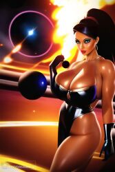 1girls ai_generated big_breasts breasts busty cleavage dizzydreamerai eyebrows eyelashes eyes female female_focus female_only gigantic_breasts hair hips hourglass_figure huge_breasts human hyper hyper_breasts large_breasts legs light-skinned_female light_skin lips massive_breasts original original_character stable_diffusion thick thick_legs thick_thighs thighs top_heavy upper_body villain villainess voluptuous waist wide_hips