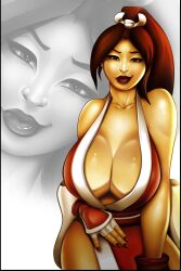 1girls athletic athletic_female big_breasts breasts busty cleavage d2kmax d2kprime fatal_fury female fighter huge_breasts king_of_fighters large_breasts legs light-skinned_female light_skin mai_shiranui thighs voluptuous