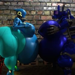 big_ass big_breasts breasts bubble_butt deep_rock_galactic female haydee haydee_(game) huge_ass hyper_belly m.u.l.e. qzk_forte robot vore