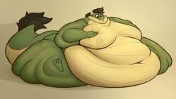 alligator ambiguous_gender big_hips big_thighs chubby chubby_anthro completely_naked completely_nude curves curvy curvy_body curvy_figure curvy_hips enormous_thighs exposed exposed_ass fat fat_ass fat_fur flappy gigantic_thighs glasses green_skin massive_hips massive_thighs mazaku morbidly_obese morbidly_obese_anthro naked no_clothes nude nudity obese obese_anthro overweight squishy thick_hips thick_legs thick_thighs