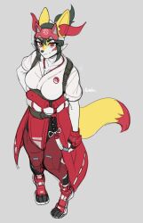 1girls 2d anthro anthrofied big_breasts blizzard_entertainment braixen breasts female fur furry furry_only janjin192 kiriko_(overwatch) kiriko_(overwatch)_(cosplay) nintendo overwatch overwatch_2 pokémon_(species) pokemon pokemon_(species) solo tail