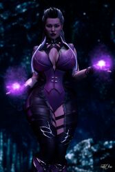 1girls 3d abs ass big_ass big_breasts big_butt breasts bubble_ass bubble_butt busty cga3d child_bearing_hips cleavage curvaceous curvy curvy_body curvy_female curvy_figure erotichris female female_focus female_only forest fully_clothed grin hips large_breasts long_hair long_nails looking_at_viewer mature mature_female milf mortal_kombat mortal_kombat_11 multicolored_hair outdoors sindel smug solo solo_female solo_focus thick_thighs thighhighs very_long_hair voluptuous_female wide_hips