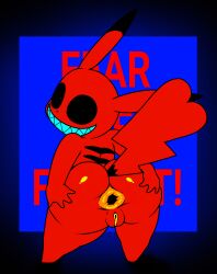 anthro ass ass_focus ass_grab ass_spread asshole black_sclera creepypasta donut_anus dot_eyes dot_nose fear_me_peasant! female female_focus female_only hi_res looking_at_viewer looking_back pikachu pokémon_(species) pokemon pokemon_(species) red_body red_eyes sharp_teeth shiny_ass shortstack spread_ass spread_butt spreading_ass tagme tail uhcakip voideyedpanda