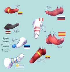 balls ballsack big_penis colombia_(countryhumans) countryhumans ecuador_(countryhumans) erection estonia_(countryhumans) humanoid humanoid_penis imsact male male_only penis penis_focus penis_only penis_size_comparison penis_size_difference peru_(countryhumans) russia_(countryhumans) scrotum size small_penis spain_(countryhumans) syria_(countryhumans) testicles uruguay_(countryhumans)
