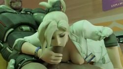 1girls 3d 3d_animation angela_ziegler animated blizzard_entertainment blonde_hair blowjob dark-skinned_male dark_skin deepthroat fellatio female forced_oral gabriel_reyes gamingarzia interracial light-skinned_female light_skin male mercy mexican_male mp4 no_sound oral overwatch reaper video