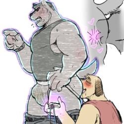 1:1 2021 2boys 5_fingers age_difference anal anthro anthro_on_anthro bara biceps blush bodily_fluids bottomwear bottomwear_down canid canine canis clothed clothing domestic_dog duo fingers flat_top forced gay heart hyenaface hypnovember incest jockstrap magic male male/male male_only mammal mature_male multiple_boys muscular muscular_male oral pants pants_down partially_clothed rape rimming saliva sex shirt simple_background stepfather stepson tank_top time_stop topwear underwear white_background younger_male