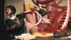 3d bonnabi_(geterafromfaerun) dungeons_and_dragons geterafromfaerun magic spell tagme tentacle tentacle_rape