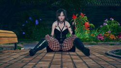 3d black_hair black_panties fishnet_legwear goth legs open pervert pure_lust