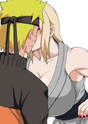 age_difference big_breasts clothed edit huge_breasts kissing mature_female milf naruho naruto naruto_(series) older_female tsunade unseen_male_face uzumaki_naruto younger_male