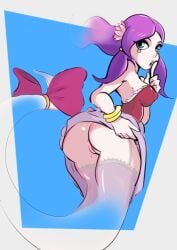 1girls artist_request ass bottomless ghost_girl lah nipple_bulge pale_skin purple_hair pussy solo_female sonic_(series) source_request white_body