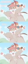 a_cat_is_fine_too big_penis butterfly_position cum_in_pussy cum_in_pussy dashboom felyne glasses pink_hair pink_tip text tsukino_(monster_hunter_stories) vaginal_penetration vaginal_sex