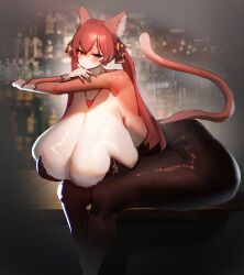 1girls anthro big_breasts breasts cat cat_ears cat_tail catgirl clothed female huge_ass huge_breasts hyper_ass hyper_breasts smile smug tagme utterangle