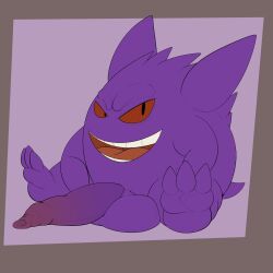 balls big_balls big_penis boner erection gengar male male_only nintendo nude penis pokémon_(species) pokemon rokie38 solo solo_male spread_legs