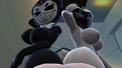 3d bendy bendy_and_the_ink_machine cally3d clazzey cryptiacurves cuddlepool darling_(cally3d) female inverted_bendy male_pov nightmare_waifu pov shower smile south_shaed_(dreams_come_true_studio)