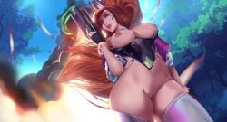 1girls anima_squad_series battle_bunny_miss_fortune battle_bunny_series big_breasts breasts breasts_out brown_hair female female_only hartman_hips hips holymeh hourglass_figure innie_pussy league_of_legends light-skinned_female light_skin looking_at_viewer looking_down miss_fortune pussy riot_games solo thick_thighs thighs thunder_thighs thunderthighs wide_hips