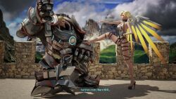 1girls 3d angela_ziegler armor ass bandage big_breasts big_breasts blender blizzard_entertainment blonde_hair blonde_hair breasts castle chains chest collar corset domination feet female heels hentai hi_res legs lgiht_hair light_skin lipstick makeup mercy nails nero100 overwatch overwatch_2 pose reinhardt shiny shoes thighs waxiw wings