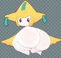 ass backsack balls big_butt femboy fruity gay generation_3_pokemon genitals huge_butt huge_hips huge_thighs humanoid jirachi legendary_pokemon looking_at_viewer looking_back male moonraige nintendo nude perineum pokémon_(species) pokemon pokemon_(species) shortstack smile solo thick_thighs video_games white_body wide_hips zesty