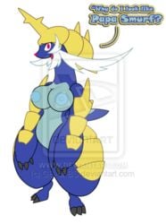 anthro breasts color female female_only gb_of_bs nipples nude pokemon red_eyes samurott solo tagme