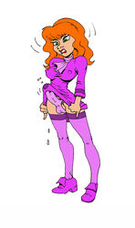 1futa clothes daphne_blake dennis_clark erection_under_clothes futa_only futanari hanna-barbera human intersex intersex_only nipple_bulge pokies scooby-doo solo standing tagme testicles