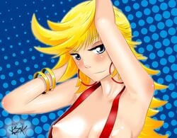 blush breasts katzueki large_breasts nipples panty_&_stocking_with_garterbelt panty_anarchy smile